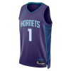 Charlotte Hornets Lamelo Ball 1 Jordan 2022-23 Statement Edition Violetti Pelipaidat Swingman - Miesten